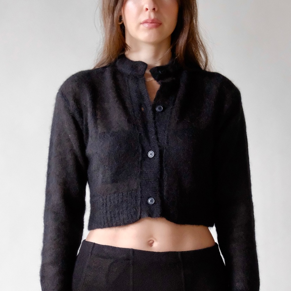 Alohas Kine Black Cropped Cardigan